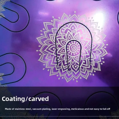 Ethereal Steel Tongue Drum - Colourful Patterned