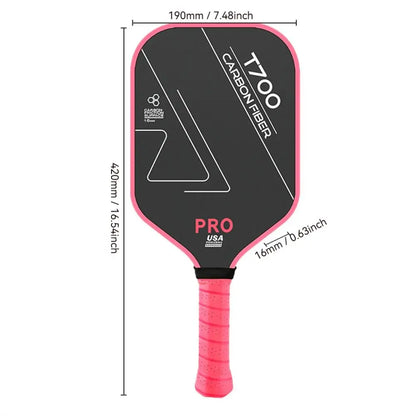 T700 Frosted Surface Carbon Fiber Pickleball Rackets | Lightweight USAPA Approved