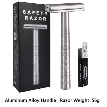 30° Angled Precision Double Edge Safety Razor with 5 Spare Blades