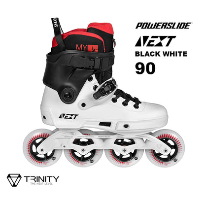Powerslide NEXT Trinity Inline Skates – Professional Freeride Roller Blades for Street, Racing & Urban Skating with 3/4 Wheel Setup