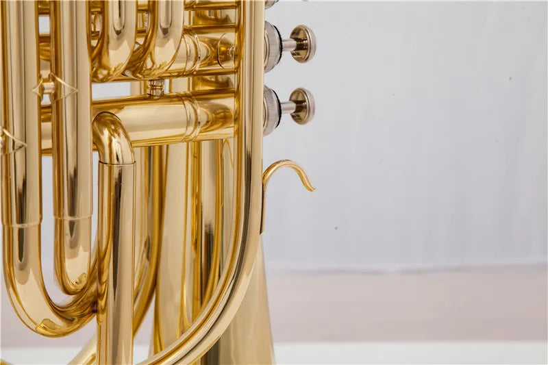 Professional Grade Bb Alto Alloy Trombone  - Band Instrument Descending B-KEY (Marching Trombone)