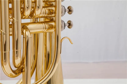 Professional Grade Bb Alto Alloy Trombone  - Band Instrument Descending B-KEY (Marching Trombone)