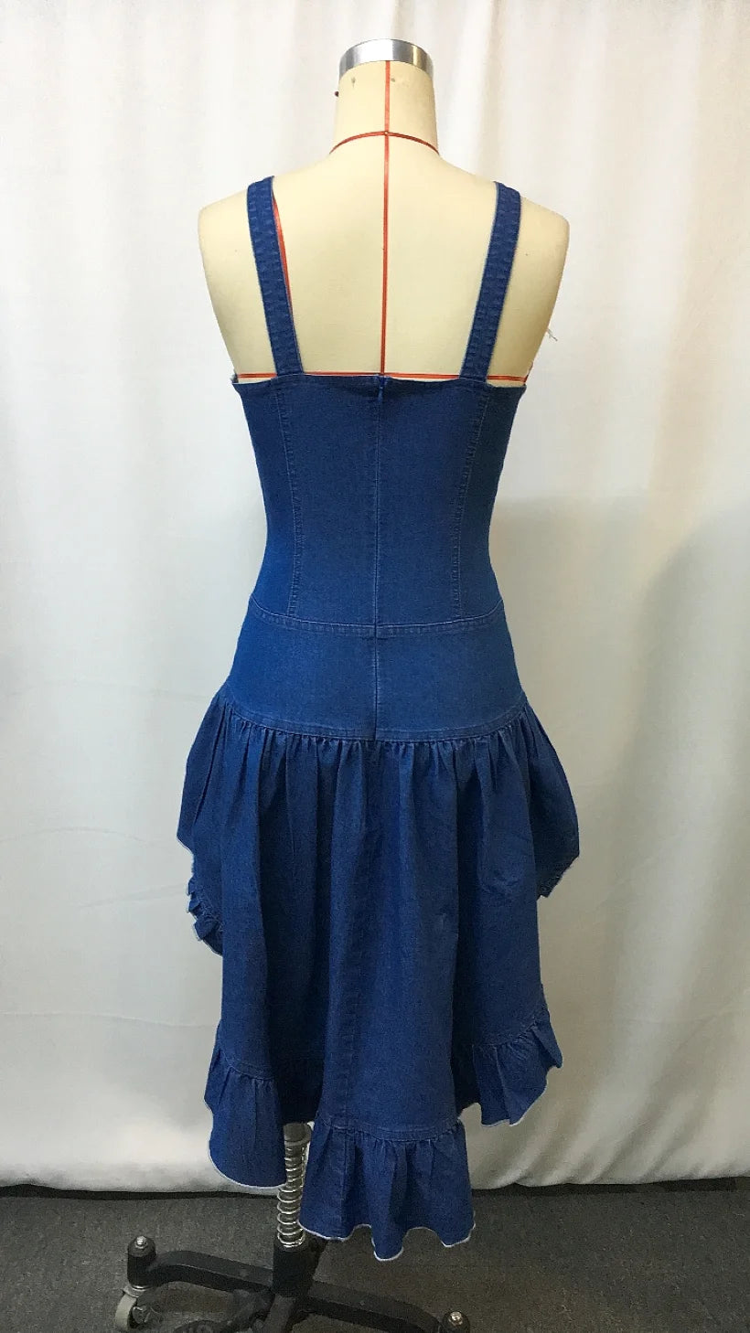 Women's Western Cowboy Denim Dress