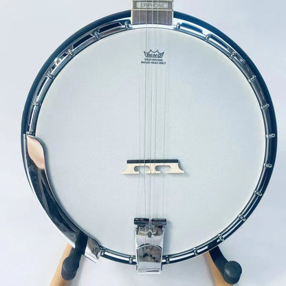 Genuine EPI Mayfair 5 String Banjo Guitar Mahogany Resonator 22 Frets Snowflake Inlay Remo Heads Mayfair Logo On