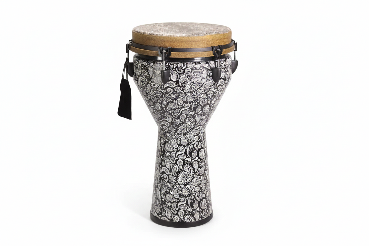 12" Djembe African Drum - Colorful Art Patterns