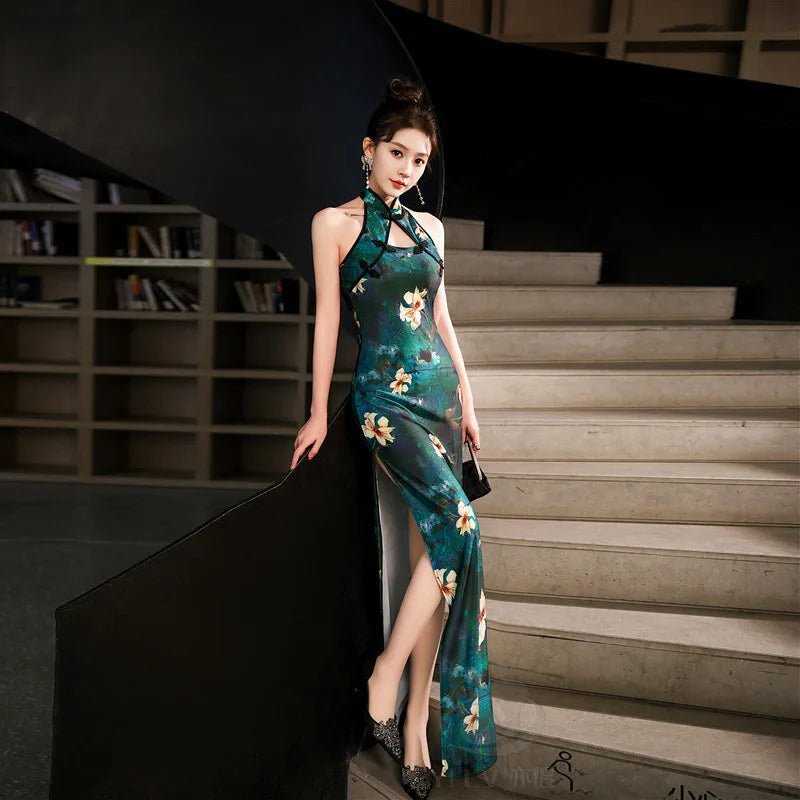 Women's  Chinese Vintage  National Cheongsam Dress