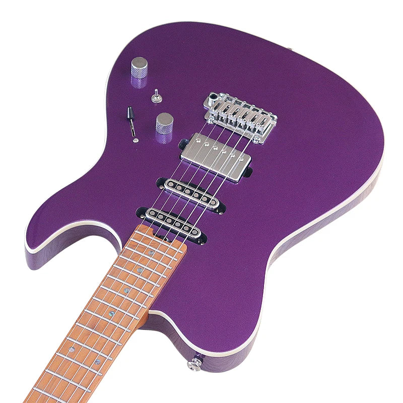 39" High Glossy, Solid Okoume Body, Roasted Maple Neck Electric Guitar