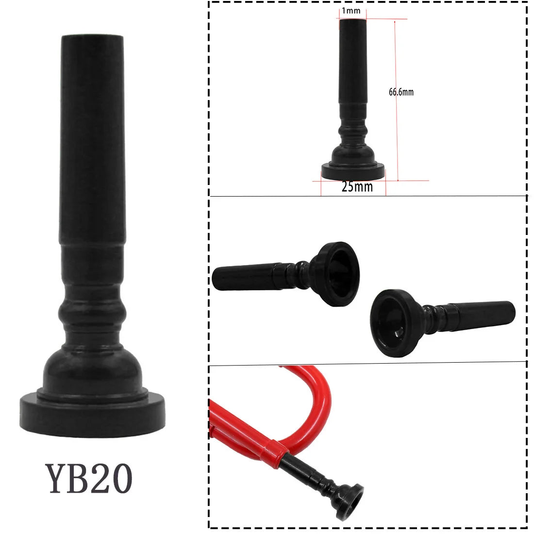 SLADE Brass Instrument Trumpet Mouthpiece Multiple Choice Options Available for Trumpet/Youth Trumpet/Horn/Cornet/Trombone