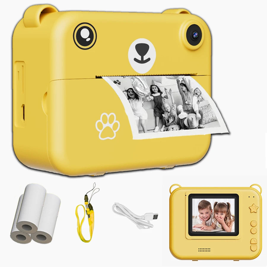 Children's Mini Thermal Printer HD Video Recorder Digital Camera - Instant Print Photo 1080P