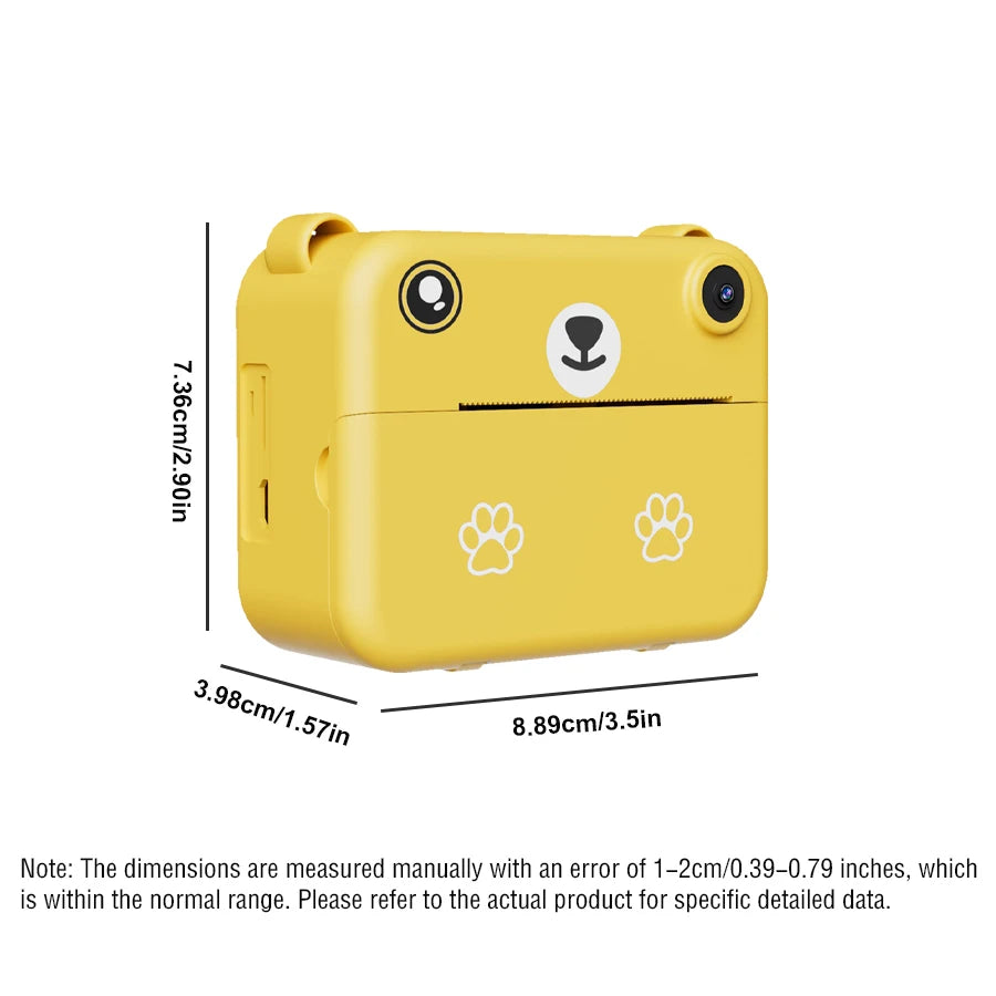 Children's Mini Thermal Printer HD Video Recorder Digital Camera - Instant Print Photo 1080P