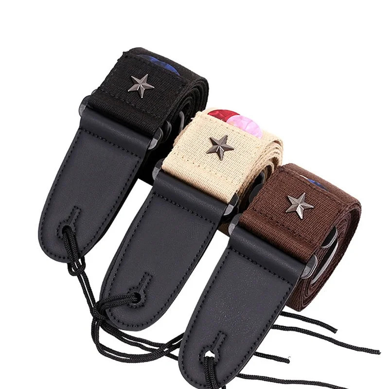 Star Embellish Adjustable Guitar Strap