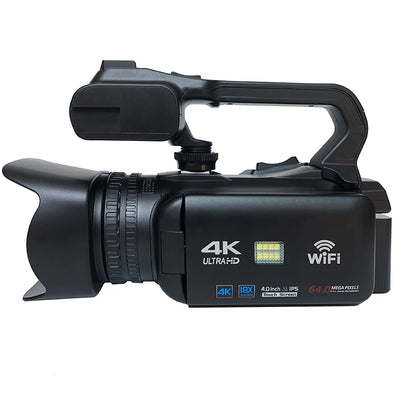 WIFI Camcorder | 4K Video Camera 64MP 60FPS HD Auto Focus, 4.0" Touch Screen 18X Zoom | Vlogging/ Live Streaming