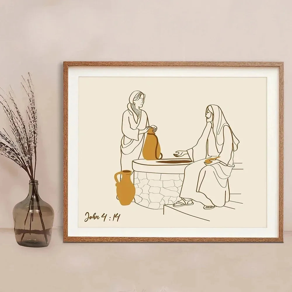 Jesus Holy Spirit Boho Style Wall Art - Canvas Print