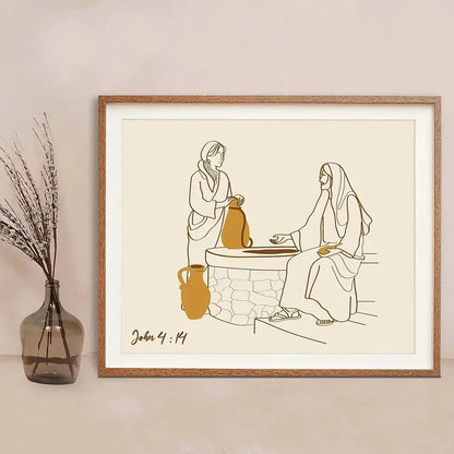 Jesus Holy Spirit Boho Style Wall Art - Canvas Print