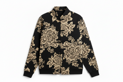 Men's Retro Printed Floral Jacket