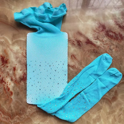 Girls's Sparkling Rhinestone Fishnet Pantyhose Tights