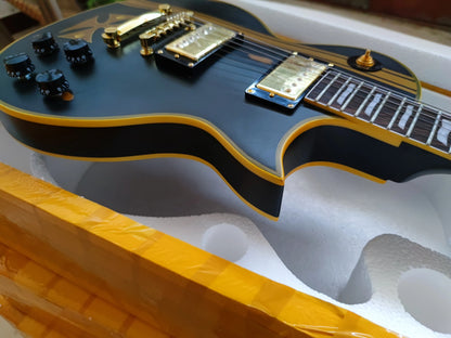 Matte Black Iron Cross Relic  Electric Guitar