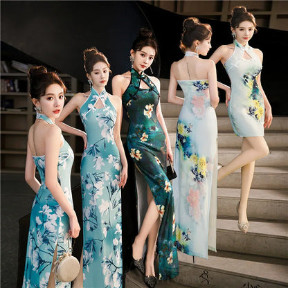 Women's  Chinese Vintage  National Cheongsam Dress