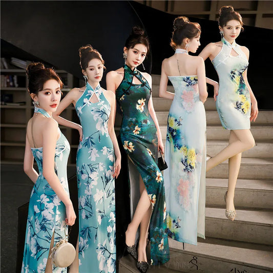 Women's  Chinese Vintage  National Cheongsam Dress