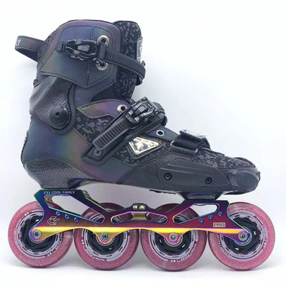 Professional Carbon Fiber Adult Inline Skates – Slalom Roller Blades with Carbon Cuff for Freestyle & Urban Skating
