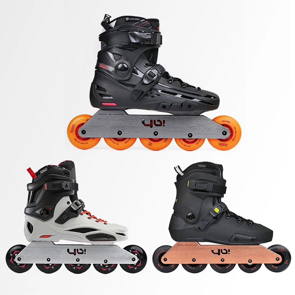 YOYO SAGO 5S Inline Skate Frame, 5-Wheel 80mm Speed Slalom Frame for Freestyle Skating