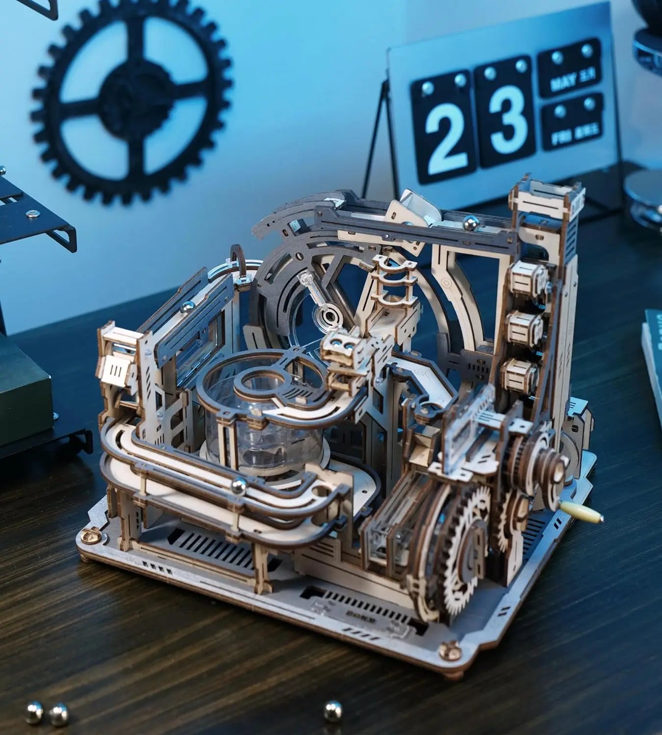 3D Puzzles Brain Teaser | Robotime Rokr Electric Model Kits - Marble Spaceport