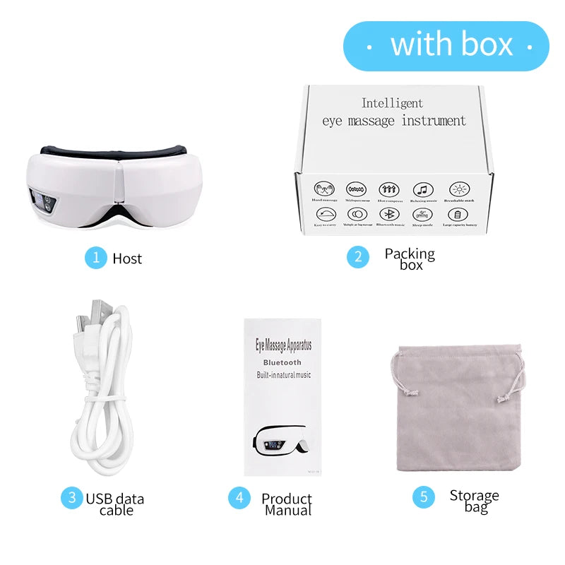 6D Smart Eye Massager Glasses with Bluetooth Music