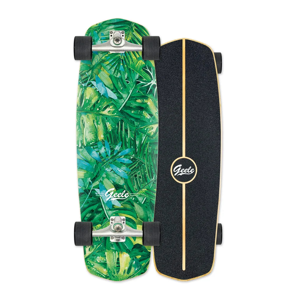 CX4 Land Surfboard Surfskate, Pedal-Free Surf Training Skateboard for Beginners