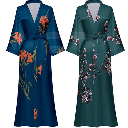 Women's Long Bathrobe Kimono