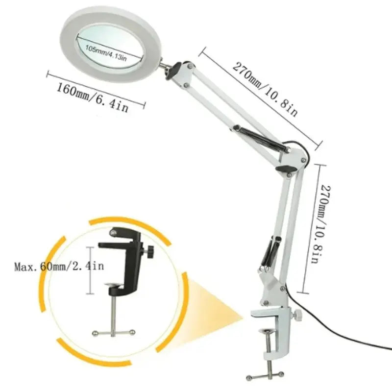 LED Illuminated Magnifying Glass | Soldering Iron Repair/Table Lamp/Skincare Beauty