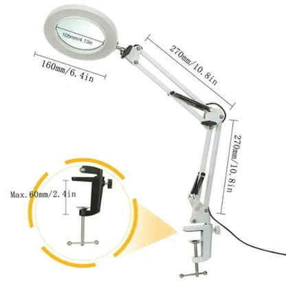 LED Illuminated Magnifying Glass | Soldering Iron Repair/Table Lamp/Skincare Beauty