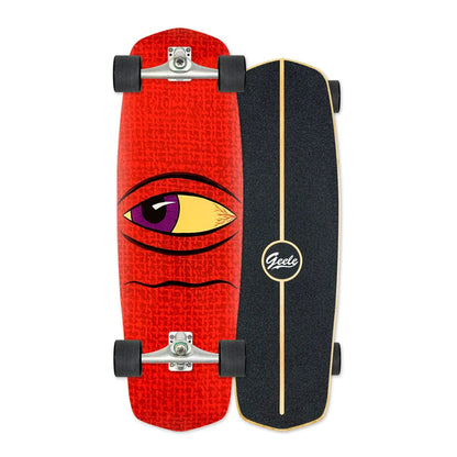 CX4 Land Surfboard Surfskate, Pedal-Free Surf Training Skateboard for Beginners