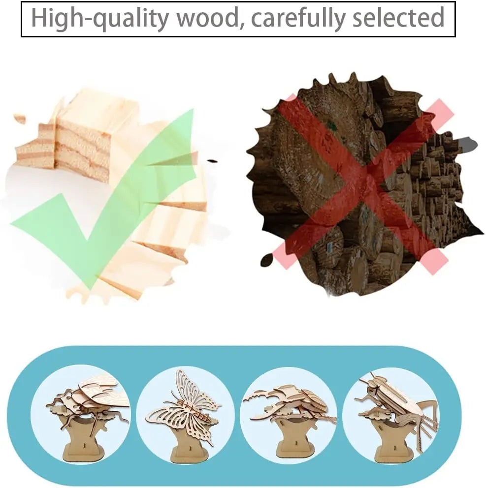 DIY 3D Wooden Puzzle Models