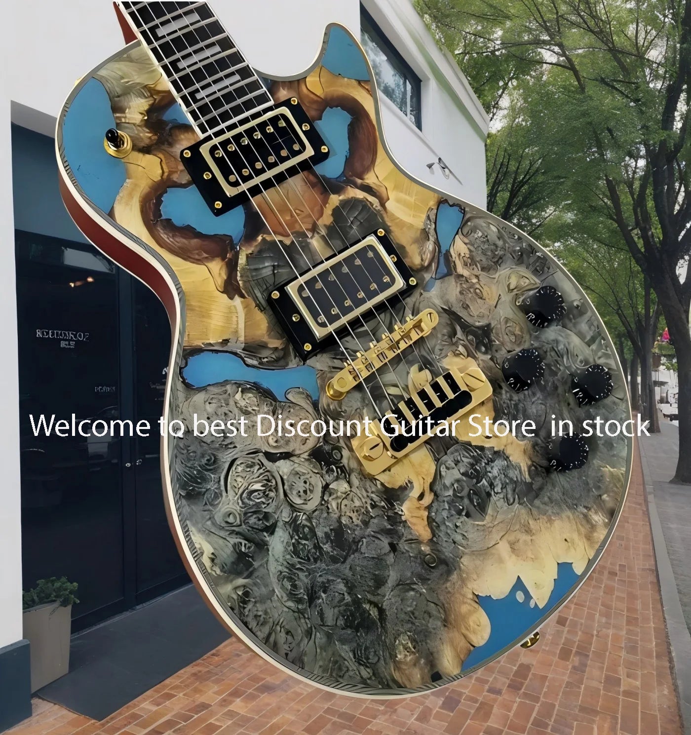 Custom  Ebony fretboard, gold hardware Electric Guitar - 01236