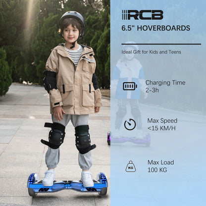 RCB 6.5" Two Wheel Hoverboard with Bluetooth Speaker And LED Light