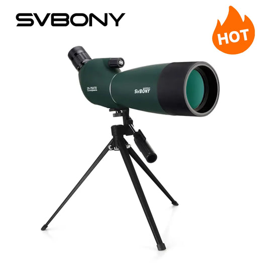 SVBONY 25-75x70 Telescope Spotting Scope Powerful Zoom Monocular FMC BAK4 Waterproof For Bird Watching