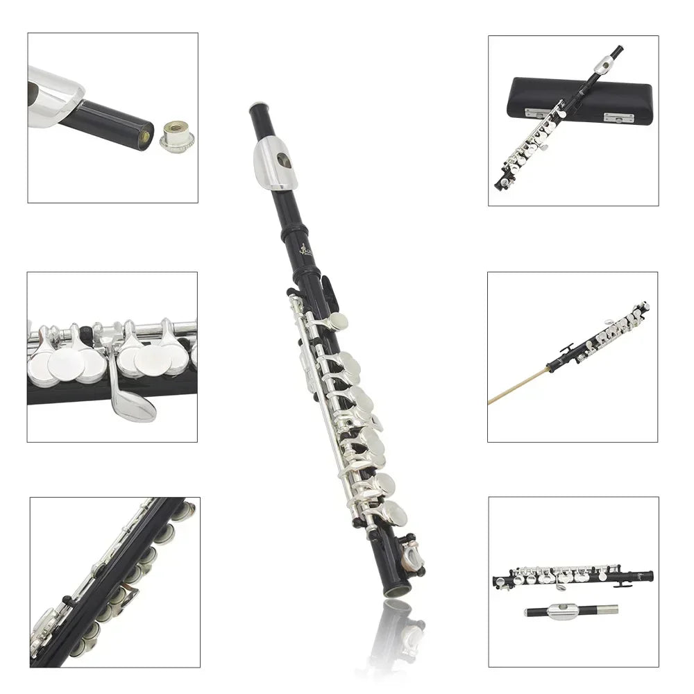 SLADE 16 Holes Piccolo C Key Multicolor Silver White Copper Blow Pipe -  with Accessories