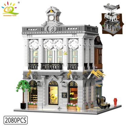 Micro Building Blocks | Architecture Style Street View City Corner Coffee Shop