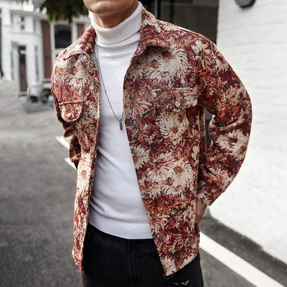 Men's Floral Jacket Korean Edition