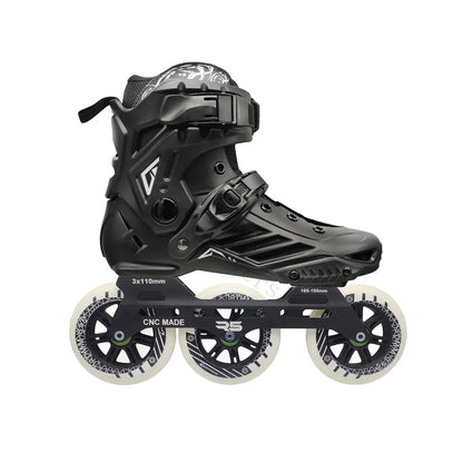 Premium Adult 3 Wheel Inline Skates – R5 110mm Speed Roller Blades for Street, Road & Outdoor Skating