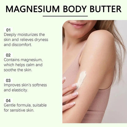 Natural Magnesium Body Butter - Deeply Moisturizes Skin