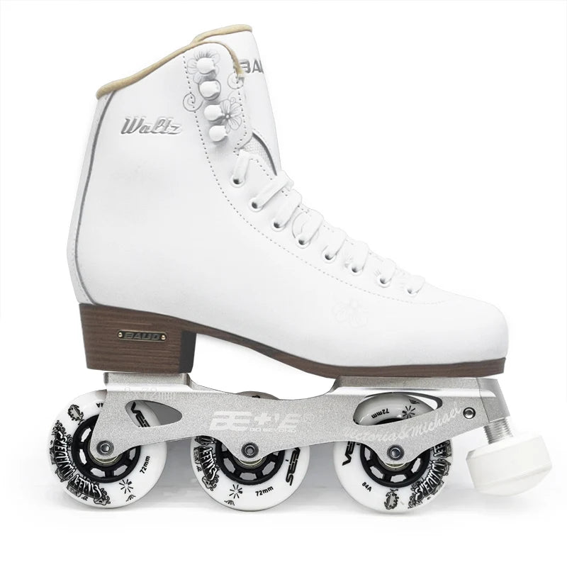 Professional Unisex 3 wheels Inline Figure Skates