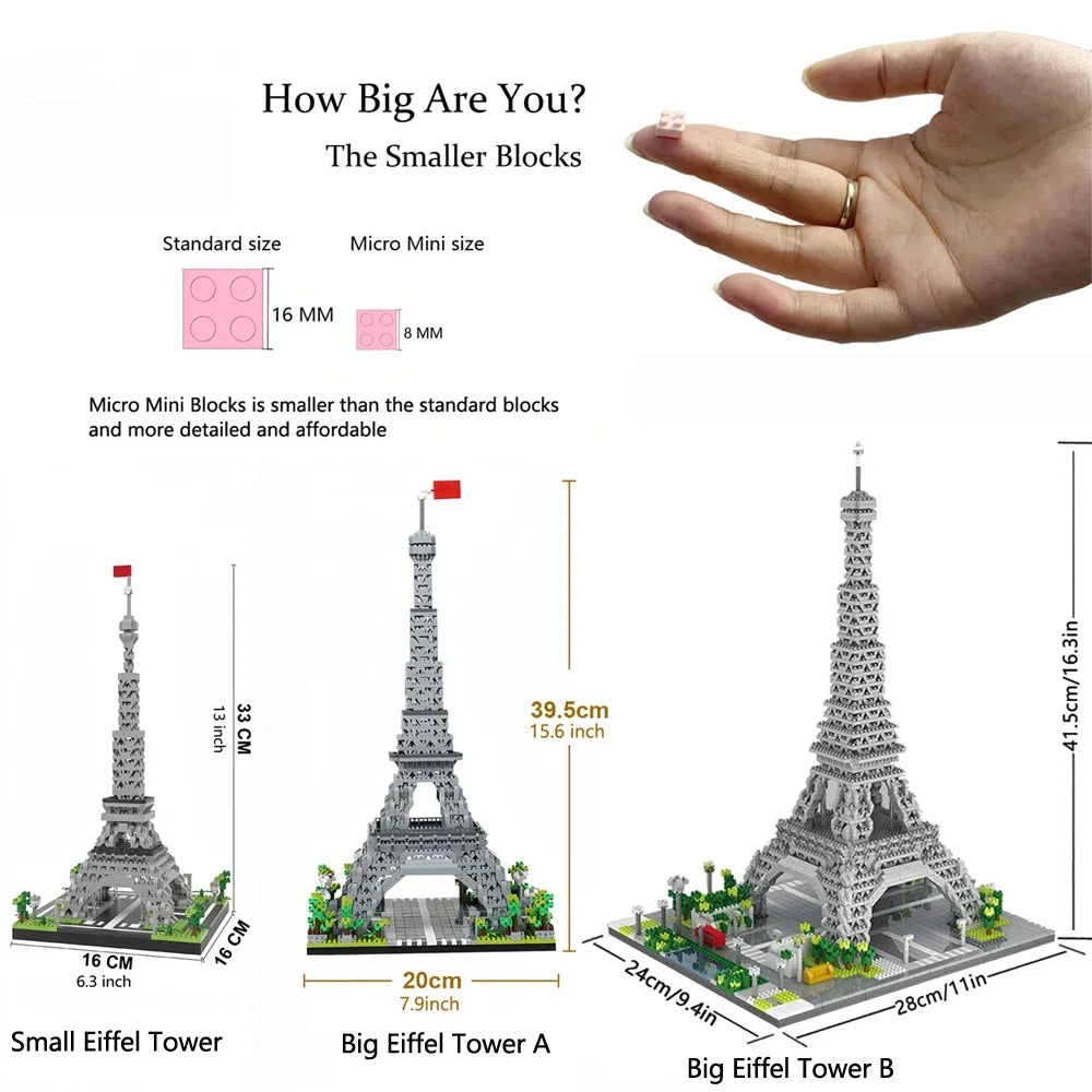 Micro Mini Building Blocks | KNEW BUILT LED Illuminated Exquisite Towers