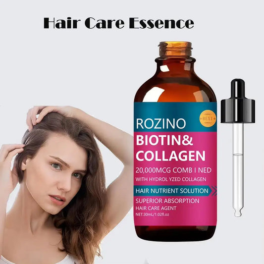 1/2/3PCS Biotin & Collagen Oil for Hair Growth Nourish Scalp Treatment & Hair Strengthening Deep Conditioner Hair Care for Adult