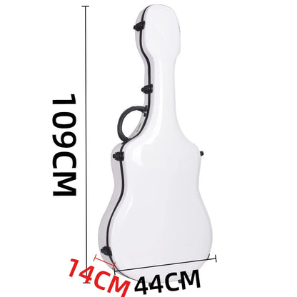 40/41 Inch Fiberglass Guitar Case Shoulders Portable Glossy Waterproof Drop-proof Guitar Box Musical Instrument Accessories