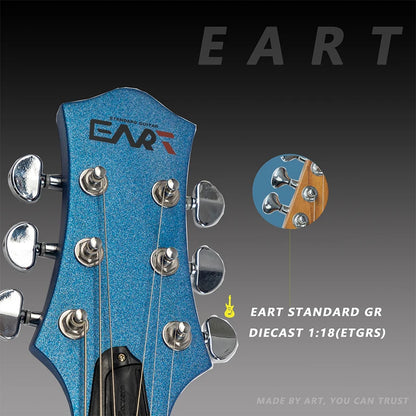 EART Electric Guitar EGLP-610 Roasted Mahogany Body Wood Set In Joint Stainless Steel 22F  India Rosewood Fingerboard Guitar