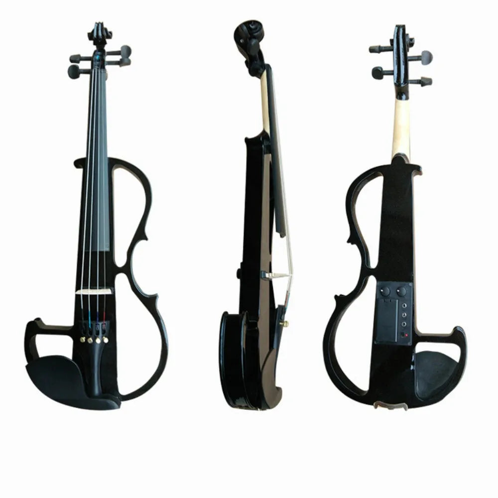 4/4 Wooden Electronic Violin Beginners Practice Electric Violin Children Professional Performance Electric Instrument