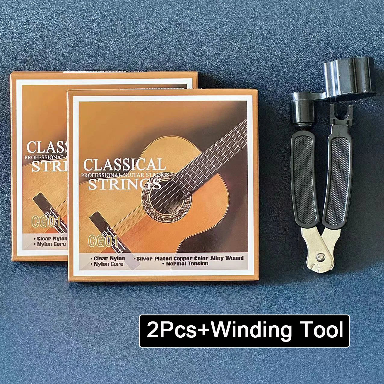 Classical Guitar Strings - Nylon Core Basses - Silver-Plated Copper Alloy Wound - Normal Tension / 6-string set  (028-043)