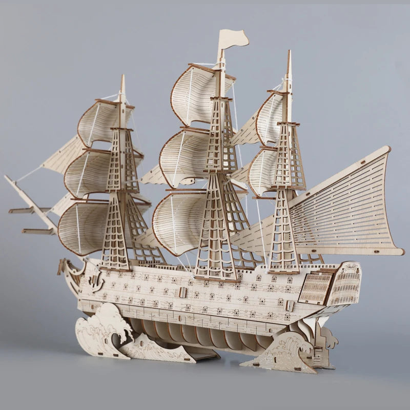 DIY 3D  HMS Victory Sailing Ship Model  Wooden Puzzles