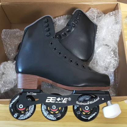 Professional Unisex 3 wheels Inline Figure Skates